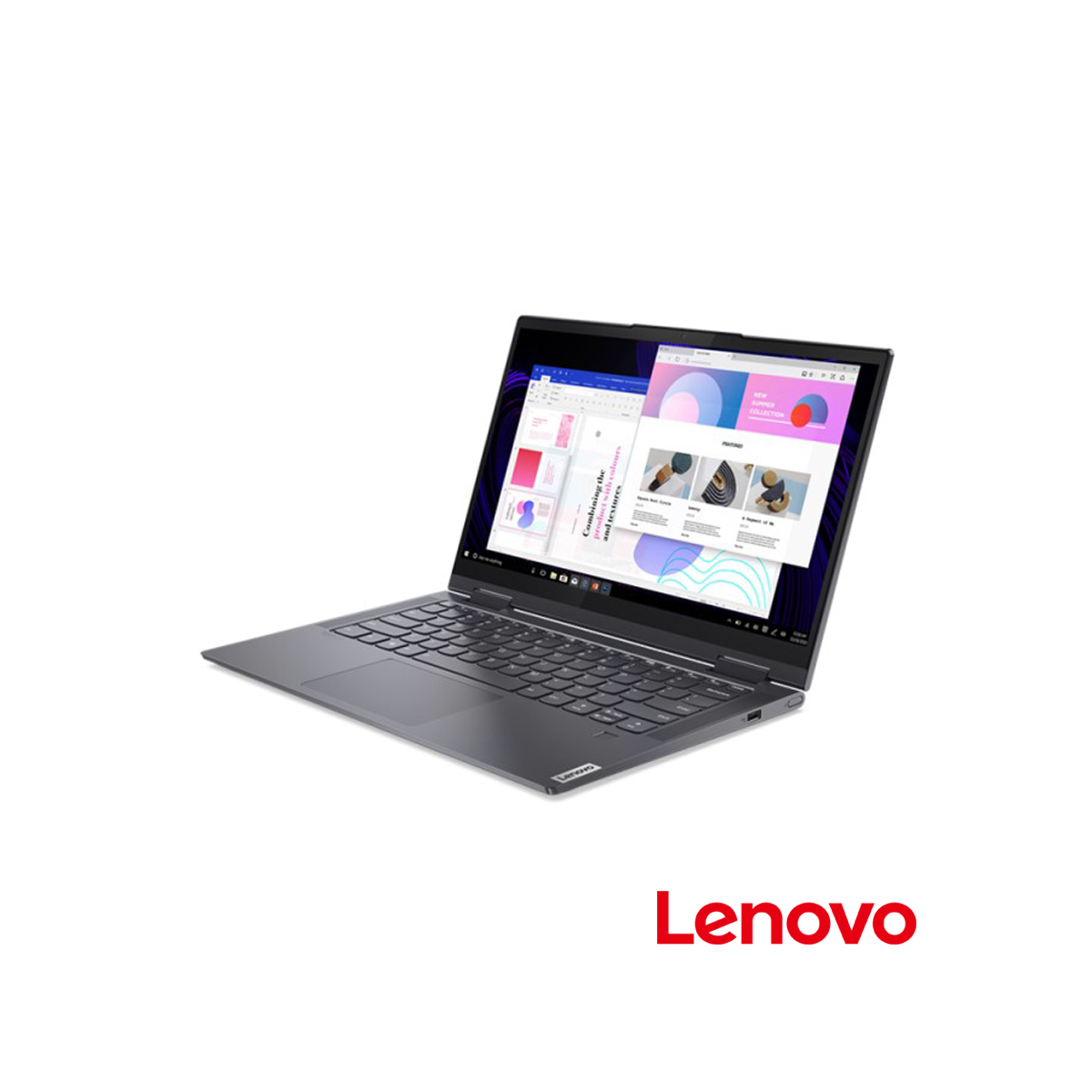 Jual Laptop Lenovo Yoga 7 14ITL5-82BH00N1ID Core i5 1135G7 16GB 512GB SSD Intel Iris Xe Graphics 14inch FHD Windows11 Office2021 Touch Screen Slate Grey di Denpasar Bali